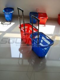 China Blaue rote Farbeinkauf-Einkaufskorb-langer Griff-umfangreiche Kapazität fournisseur